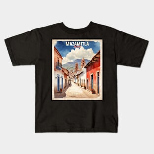 Mazamitla Jalisco Mexico Vintage Tourism Travel Kids T-Shirt